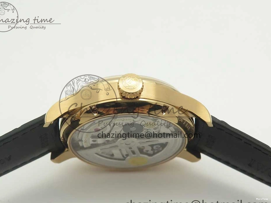 MIROTIME 0422 Thermal Portuguese Real PR Real Annual Calendar IW503501 RG ZF 1:1 Best Edition White Dial on Black Leather Strap A 7150